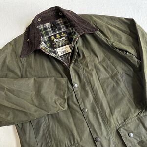 Vintage Barbour Beaufort Jacket A150 Wax Coat Waxed Sz L C44 112c England Made
